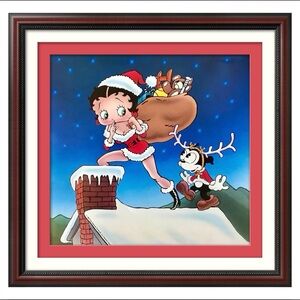 Vintage Betty Boop "Santa Claus" Art Print
